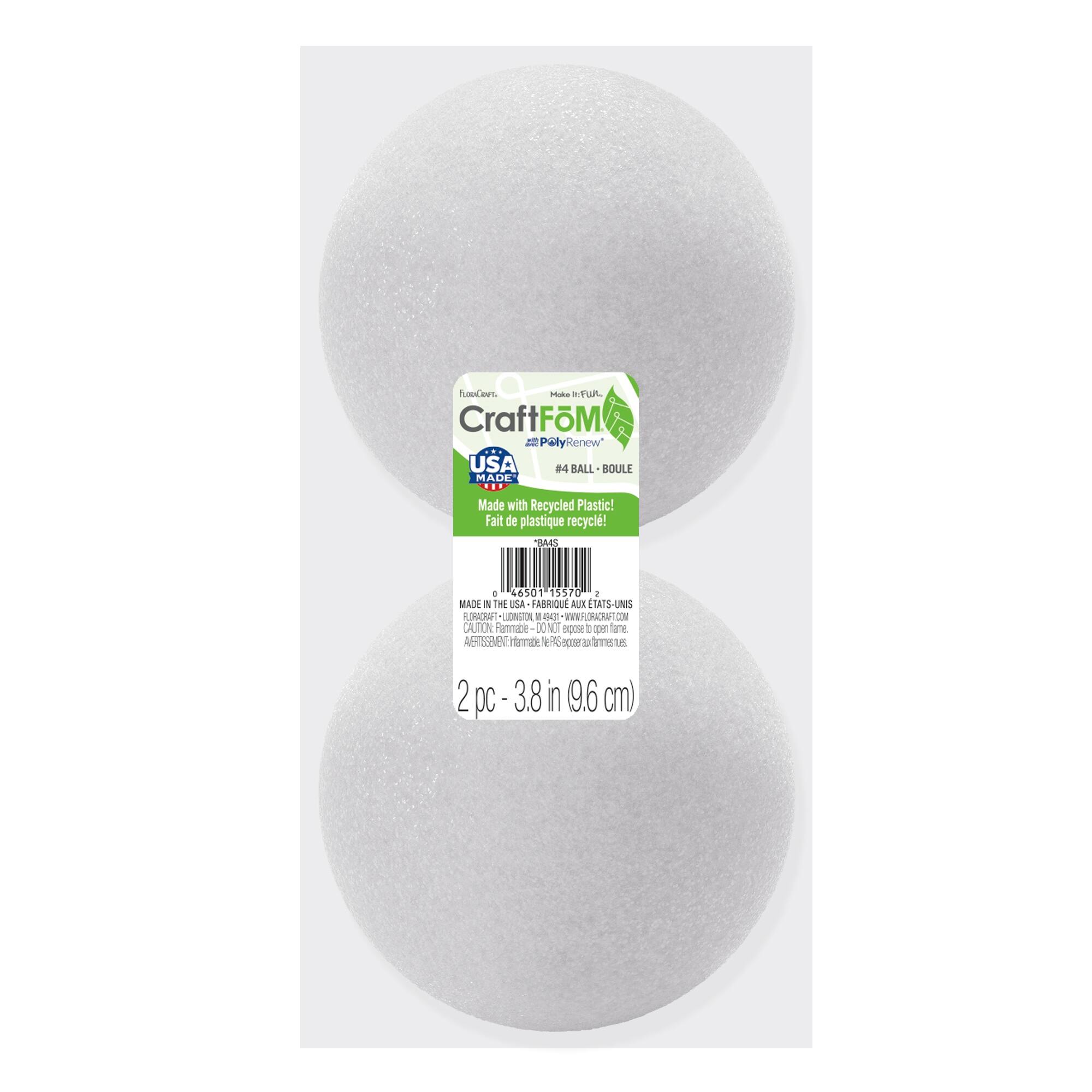 FloraCraft® CraftFōM 4" White Balls, 2ct.